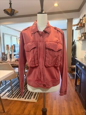 YFB Utility Jacket in Washed Rose - Casual Lightweight Layer